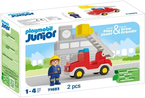 Playmobil 1.2.3 - Junior Brandbil med stige